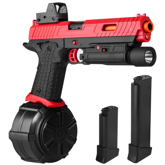 SitertCF X5 blaster front view highlights ergonomic grip for outdoor play.