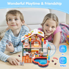Sitodier 439pcs brick set closeup with colorful pieces for creative building
