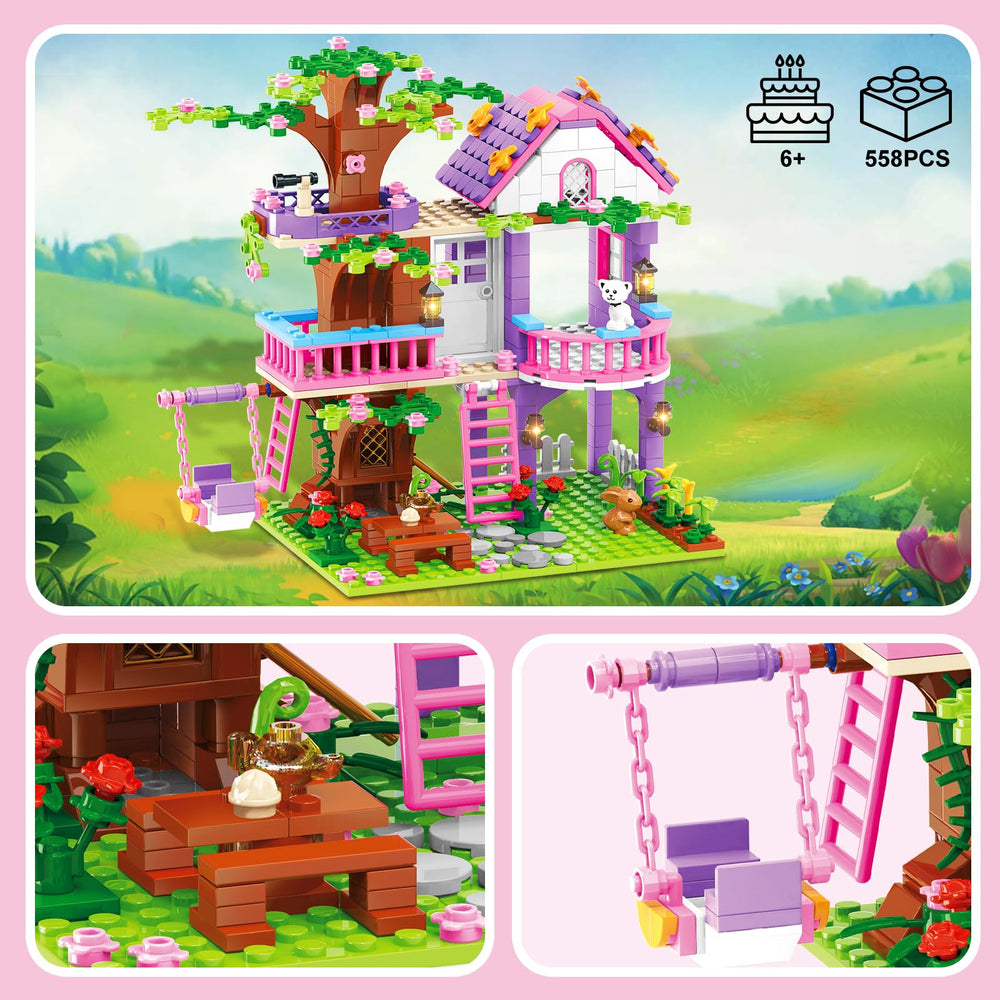 Sitodier Tree House Building Set bricks and animals for storytelling adventures