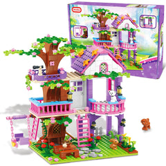 Sitodier Tree House Building Set front view showing vibrant bricks and forest appeal