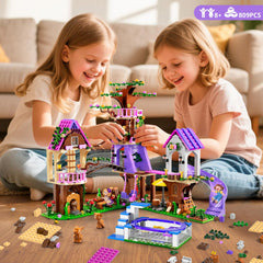 Sitodier treehouse with forest animals for storytelling scenes