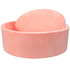 SIUUHOVS pink foam baby ball pit front view for safe indoor play