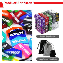 SIXPOINTS d20 dice and standard dice help track effects.
