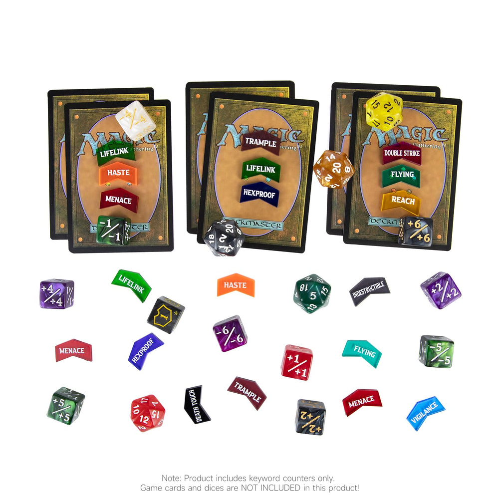 SIXPOINTS colorful token set enhances tabletop clarity and quick reference.
