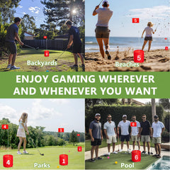SJEhome configurable golf course setup in a backyard