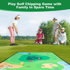 SJEhome Golf Chipping Game indoor setup with quick assembly.