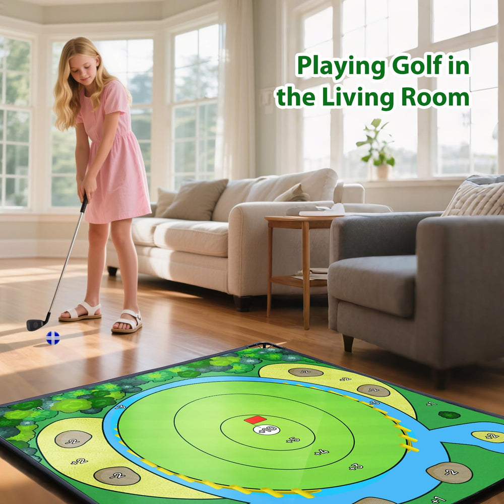 SJEhome golf chipping game indoor use for rainy-day golf training.