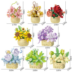 SJIADA flower blocks jasper: unique brick bloom in a durable set