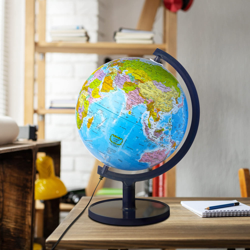 SJSMARTGLOBE capitals and major cities labeling aids quick recognition and memorability