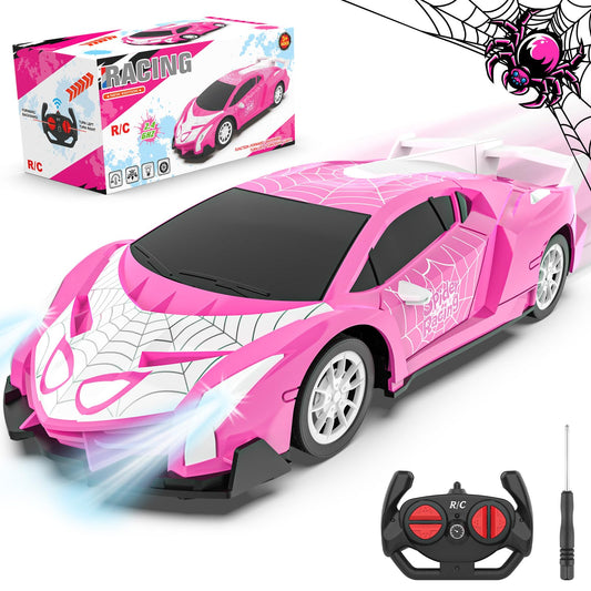 SKBOSRJIA pink ghost spider RC car front view for imaginative play