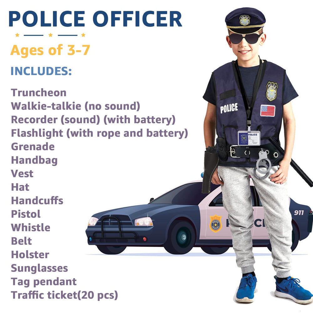 SKCAIHT police officer costume baton and handcuffs set for realistic role-play props