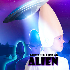 Skeleteen alien head hat prop for Halloween parties