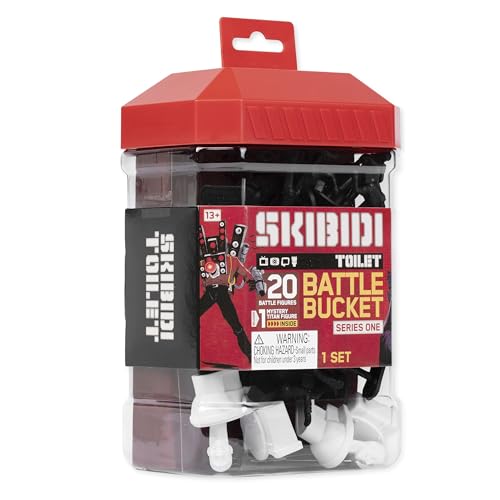 Skibidi Toilet Battle Bucket alliance vs skibidi figures in action.