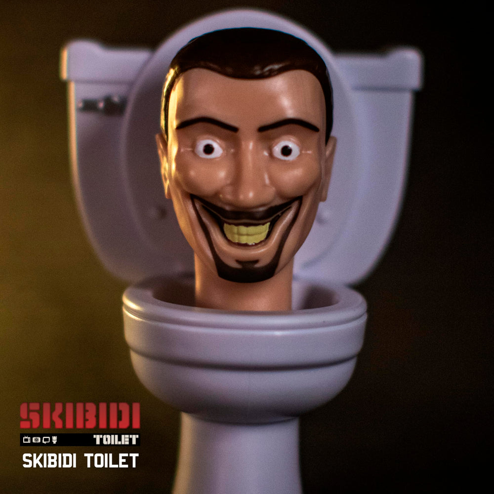 Skibidi Toilet Mystery figure close-up head reveals expressive features.