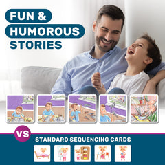 SkillEase speech therapy story cards designed for engaging, durable therapy sessions.