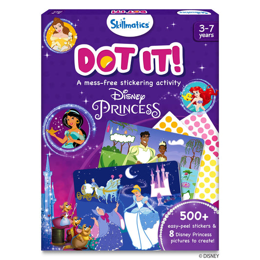 Skillmatics Dot It Disney Princess sticker pack for mess-free creative play at home