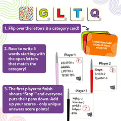 Skillmatics First to 5 family game night with 2-8 players for shared excitement.