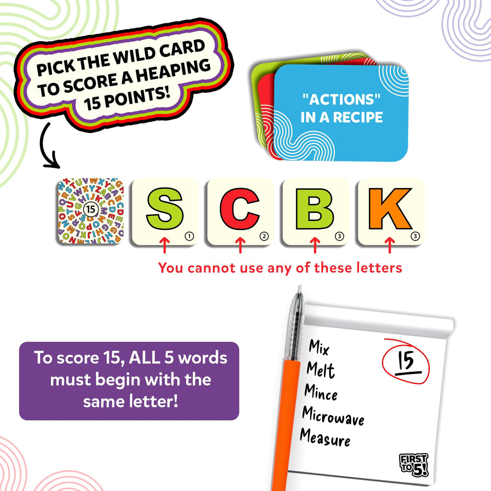 Skillmatics First to 5 players compete in rapid, lively rounds.