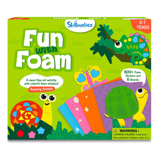 Skillmatics Foam Sticker Art animal board with colorful stickers for creative play