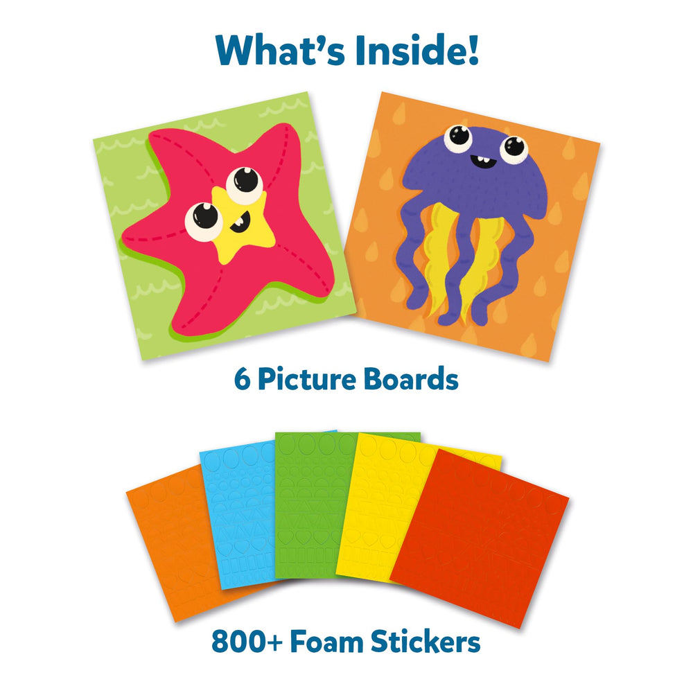 Skillmatics Foam Sticker Art undersea sea turtle board sparks colorful, independent crafting