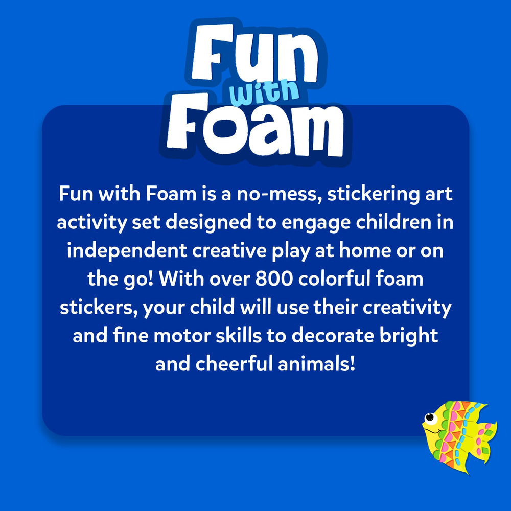 Skillmatics Foam Sticker Art whale board provides quiet, screen-free creative activity