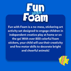 Skillmatics Foam Sticker Art whale board provides quiet, screen-free creative activity