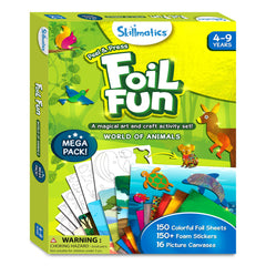Skillmatics Foil Fun Animals Giraffe image with colorful, engaging foil art.
