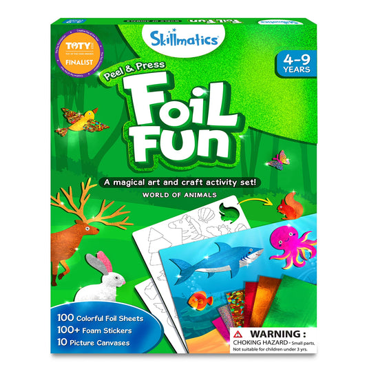 Skillmatics Foil Fun lion foil art: spark creativity with mess-free crafting