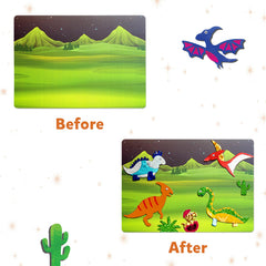 Instruction manual guides easy crafting for Skillmatics Foil Fun Dinosaurs