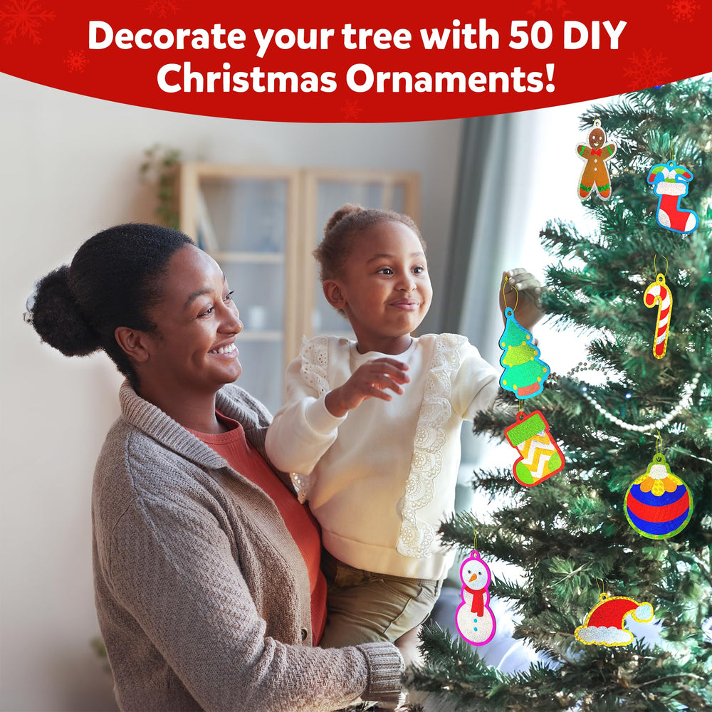 Skillmatics Foil Fun golden strings add shine to handmade decorations.