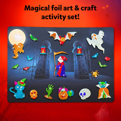 Foam stickers from Skillmatics Foil Fun Halloween for bold shapes