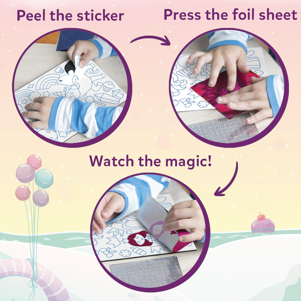 Skillmatics Foil Fun instruction manual guides easy, mess-free crafting sessions