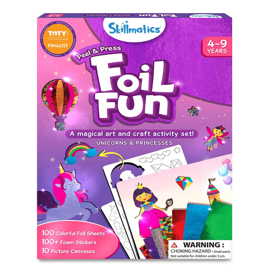 Skillmatics Foil Fun unicorns and princesses foil sheets for sparkly, mess-free art