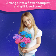 Skillmatics poke-in pad protects surfaces while crafting vibrant flowers.