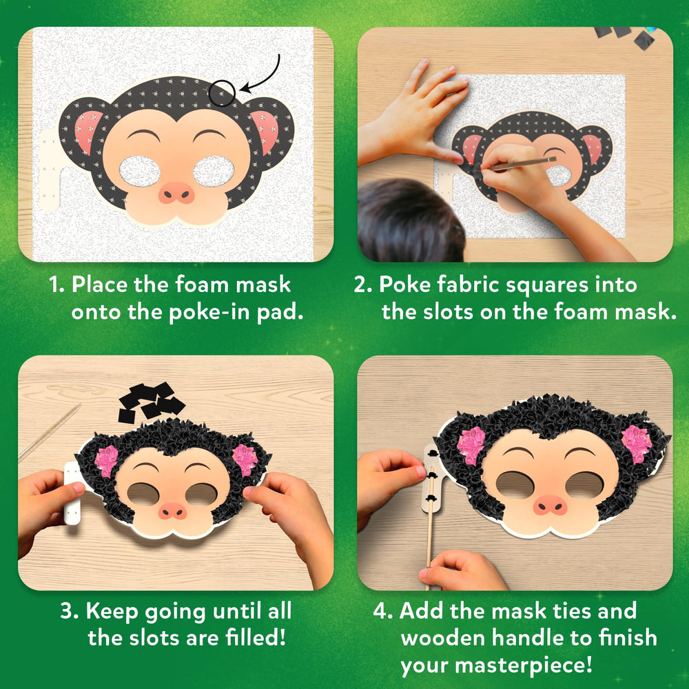 Skillmatics Poke-in Art poke-in pad and sticks aid easy fabric placement.