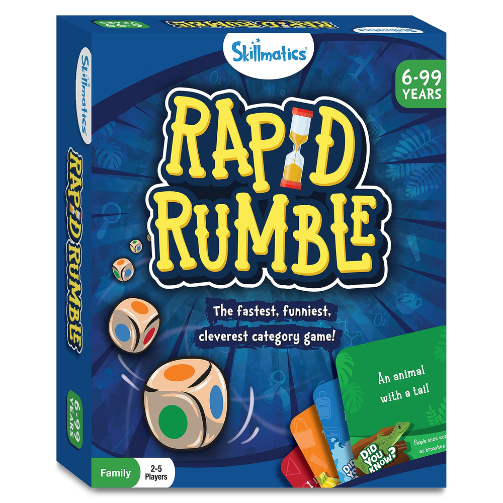 Skillmatics Rapid Rumble family night setup invites shared fun.