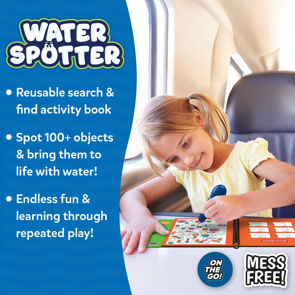 Skillmatics Water Spotter pages reveal hidden objects through observation