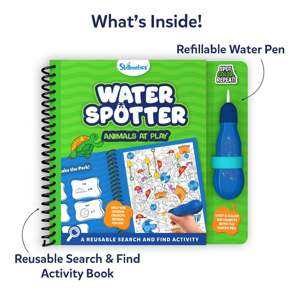 Skillmatics Water Spotter water pen reveals colors without mess