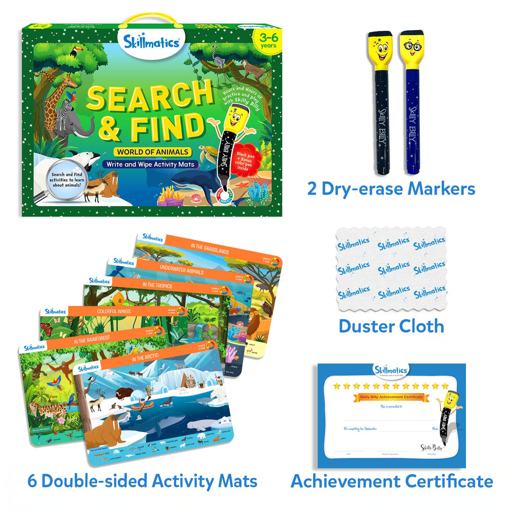 Double-sided mats from Skillmatics for varied challenges during play
