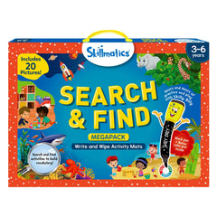 Skillmatics Search and Find Megapack activity mats boost vocabulary through interactive tasks.