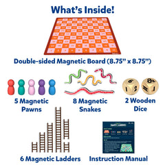 Skillmatics Snakes & Ladders magnetic ladders enable quick climbs and planning
