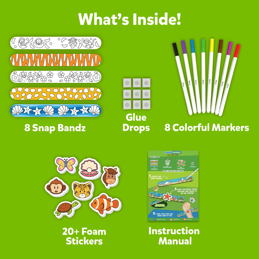 Skillmatics Snap Bandz glue drops for clean, precise assembly
