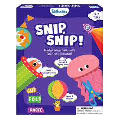 Skillmatics Snip Snip activity book cover sparks curiosity for cutting activities.