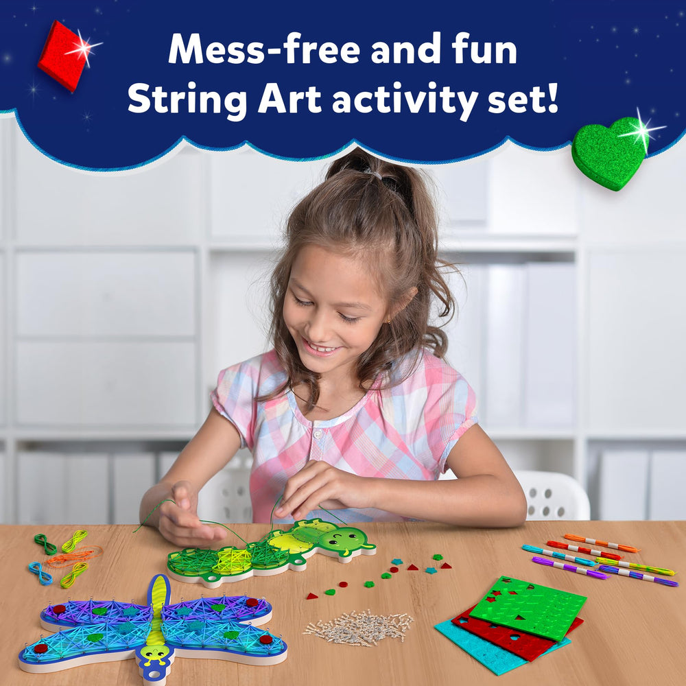 Skillmatics string art caterpillar scene boosts fine motor skills while crafting.