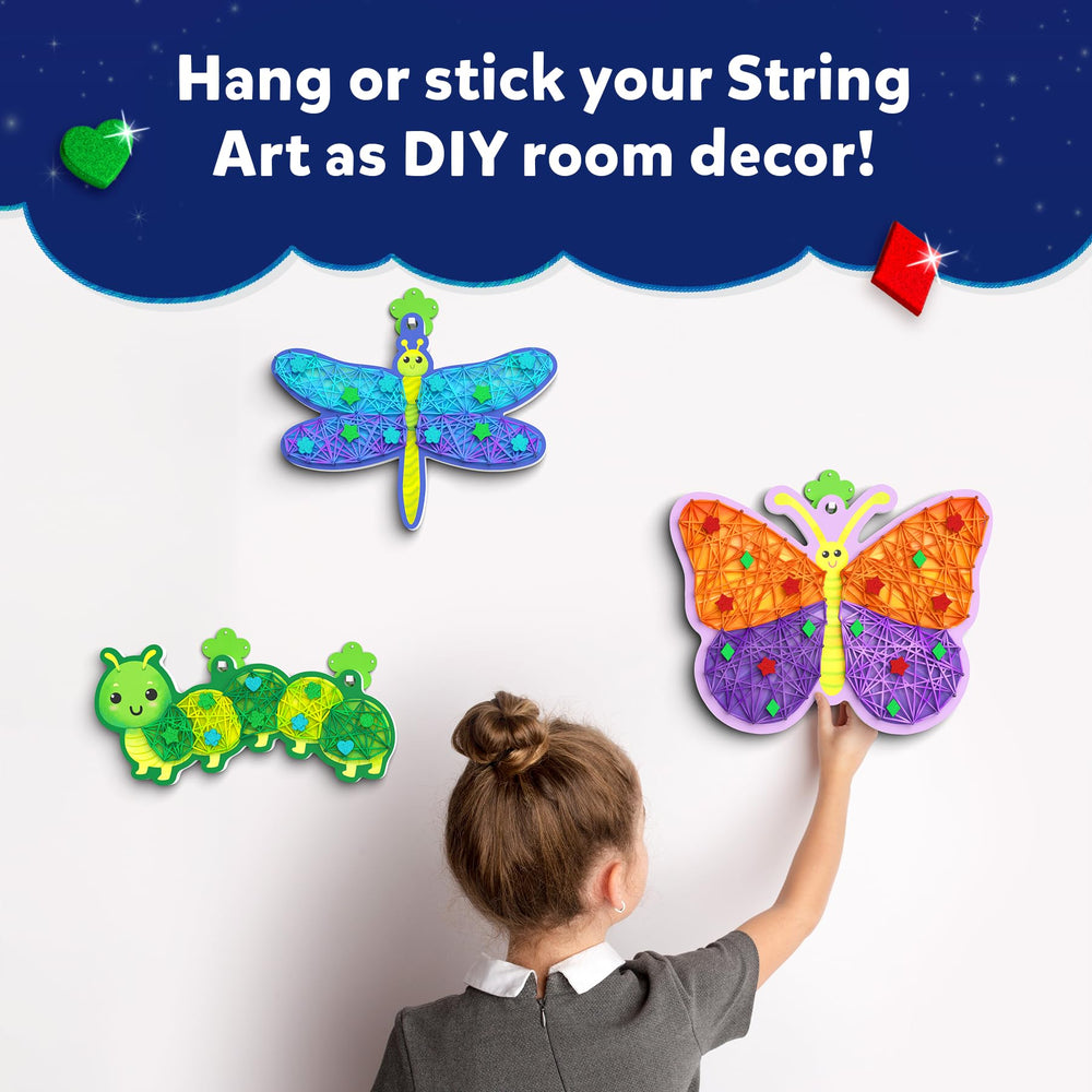 Skillmatics pins hold threads precisely for neat layered color designs.