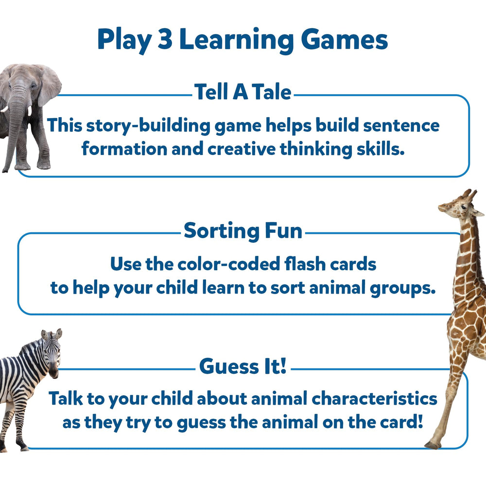 Skillmatics Thick Flash Cards are handheld in size for easy grip by little hands.