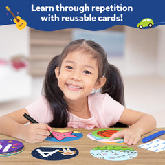 Skillmatics Write & Learn cards shapes: identify shapes with clear illustrations.