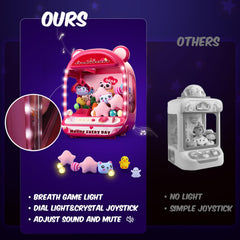 Skirfy Claws Machine crystal joystick and lights boost engagement during game time.