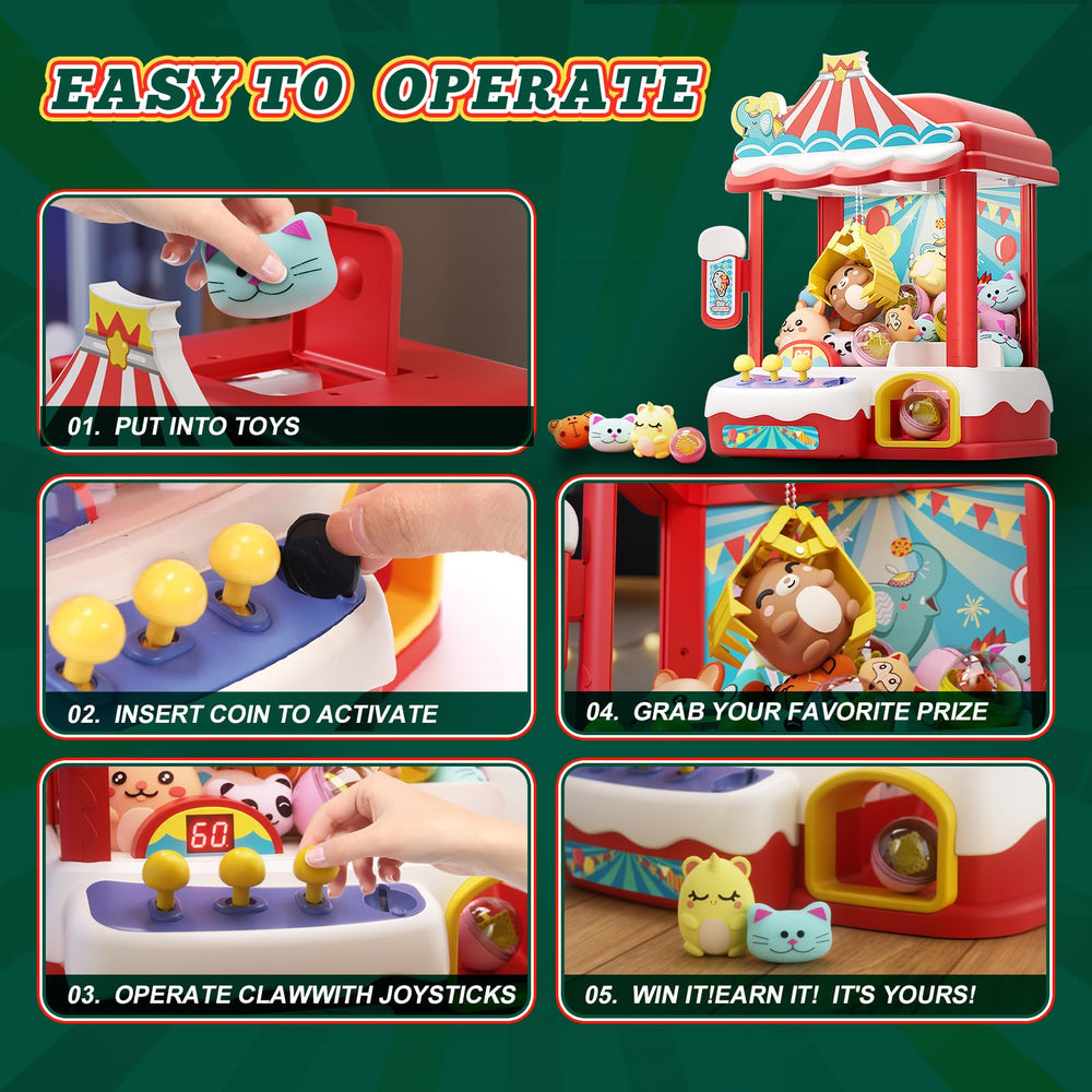 Skirfy claws machine twist eggs ready for prize variety
