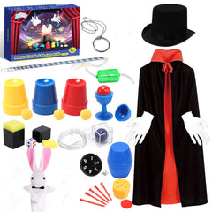 Skirfy Magic Tricks Kit magician costume fuels imaginative play and kid confidence